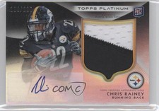 2012 Topps Platinum Rookie Black Refractor /125 Chris Rainey #114 Patch Auto 0b5