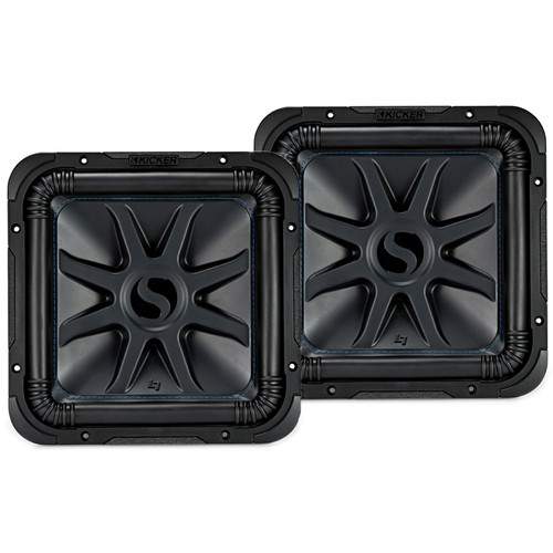 Kicker 44L7S154 Car Audio Solobaric 15" Subwoofer Square L7 Dual 4 Ohm Sub Pair