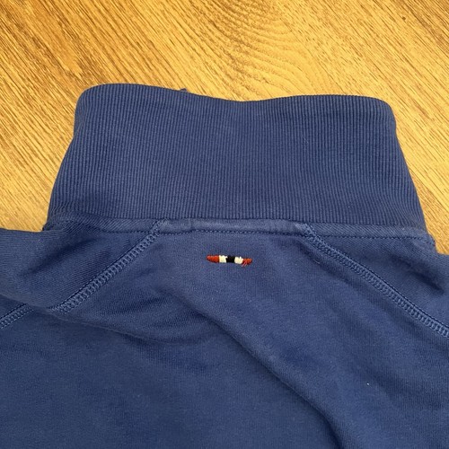 Napapijri Felpa Full Zip Uomo L Giacca Blu Y2K Outdoor Stile Retrò - Foto 9 di 11