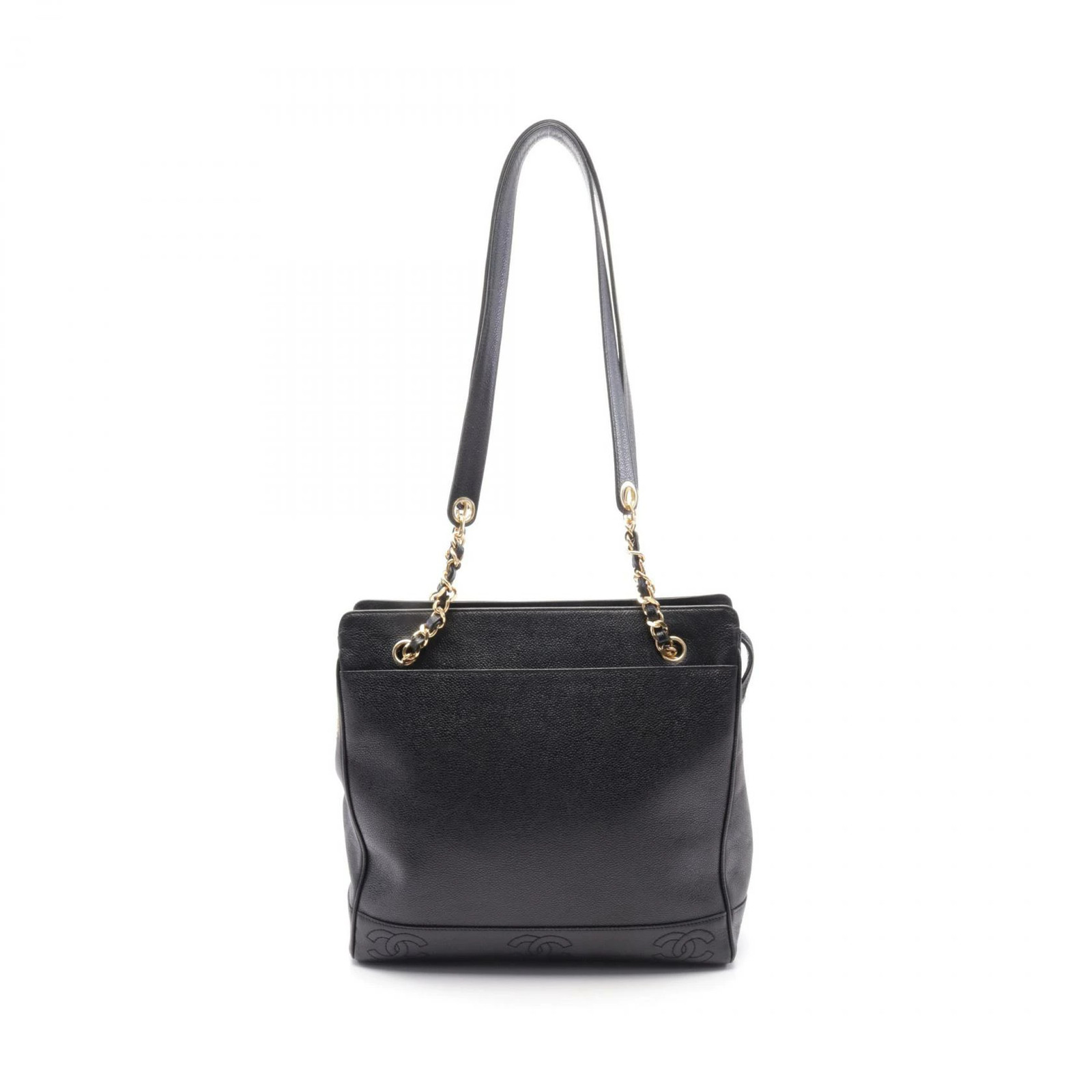 Chanel Triple Shoulder Bag Leather Grained Calfskin Wom