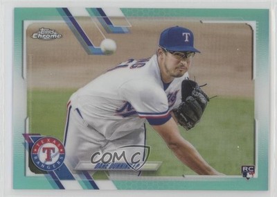 2021 Topps Chrome Aqua Refractor /199 Dane Dunning #187 Rookie RC gc7