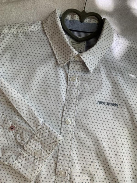 Men Pepe Jeans Shirt White Cotton 34
