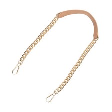 39" Iron Flat Chain Strap Purse Shoulder DIY Beige Gold