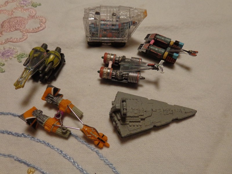 Vintage 1996 -98  Galoob Star Wars Micro Machines Lot of 6 Vehicles EUC