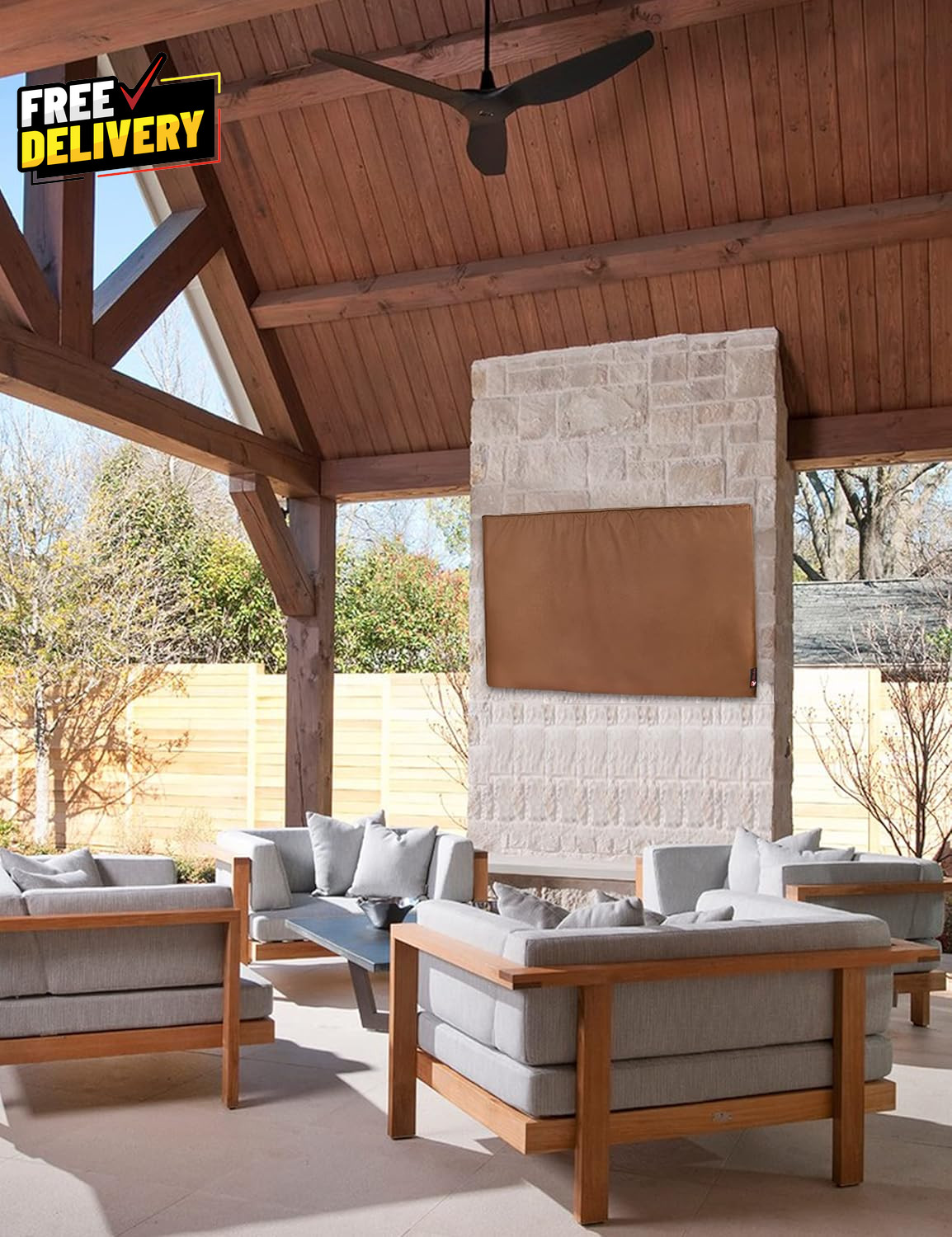 Outdoor TV Cover 70 to 75 Inch Weatherproof Cover Size 68'  L X 42''H Waterproof