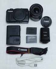 "Near Mint" Canon EOS M with 18-55 Lens and Flash Black