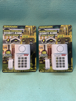 Lot of 2 - ZeroDark Personal Security Door & Window Security Alarm - Brand New