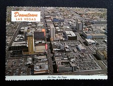 Vintage Downtown Las Vegas Postcard Aerial View Casino Center