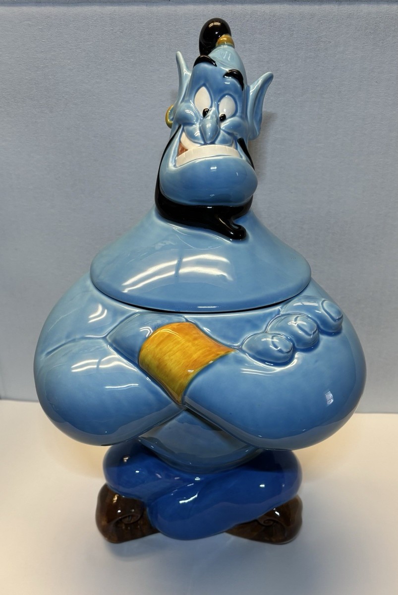 アラジン ジーニー クッキージャー　陶磁器製 made in Mexico Vintage 90's Disney Aladdin Genie Cookie Jar 13” | eBay