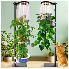 Indoor Plant Hydroponics Growing System Tower Kit with Grow light,Herb Vegeta...