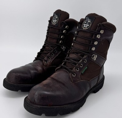 Georgia Boot G108 8'' Homeland Mens 10 Brown Leather Waterproof Work Boots Steel
