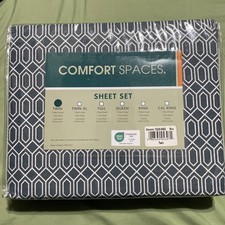 Comfort Spaces 100 Cotton Sheet Set 3-Pieces Diamond Taupe Lightweight Twin