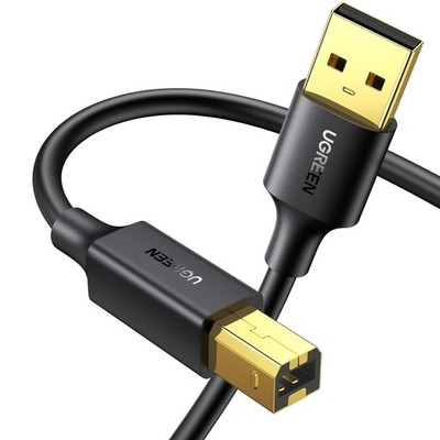 Druckerkabel USB 2m USB-A auf Typ-B, Hochgeschwindigkeit, kompatibel mit HP C...