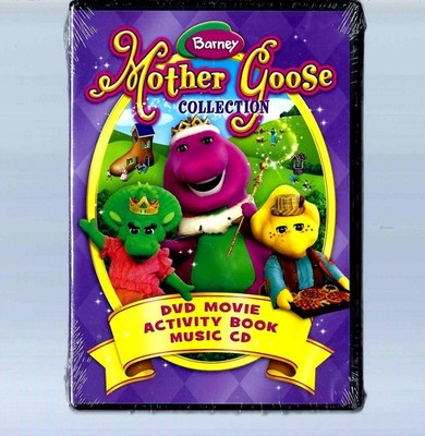 BARNEY MOTHER GOOSE COLLECTION DVD, DVD MOVIE, ACTIVITY BOOK, & MUSIC CD: NEW