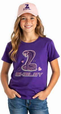 Shelby Youth Girls T-Shirt/Hat- Ford Mustang Cobra GT500 GT350 Raptor Bronco SVT