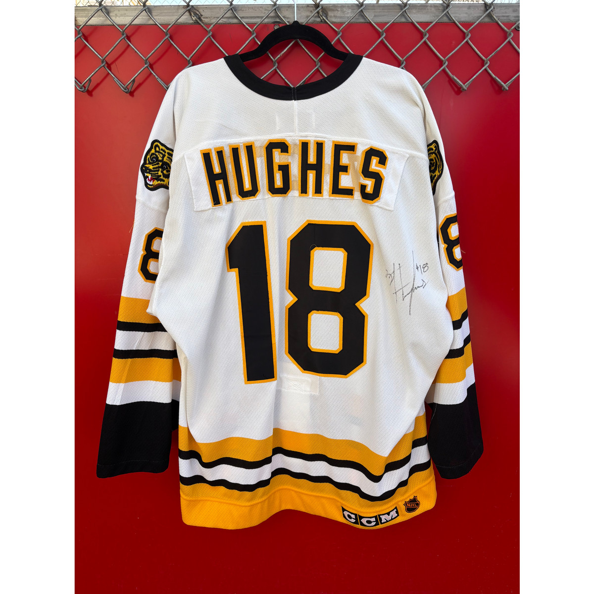 Boston Bruins Signed Hughes Jersey View 5