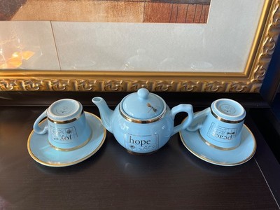 New DaySpring Hope Peace Joy China Tea Set 5 pieces