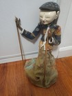 Vintage Indonesian Wayang Golek Rod Puppet Hand Painted Wooden Batik Doll 24” — photo 1