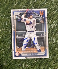 TREY SNYDER METS  RC 1st card  2024 BOWMAN DRAFT #BD-138 AUTO SIGNED IP METS QTY