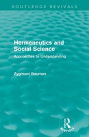 Zygmunt Bauman | Hermeneutics And Social Science (Routledge Revivals) | Buch