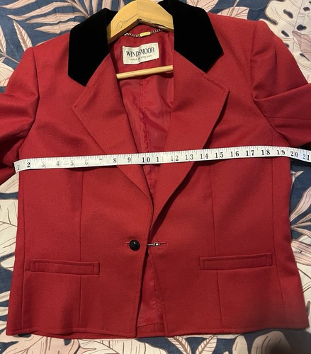 Windsmoor Vintage schwarz & rot Jacke Wollmischung Smart Büro Anlass UK12/14 - Bild 7 von 10