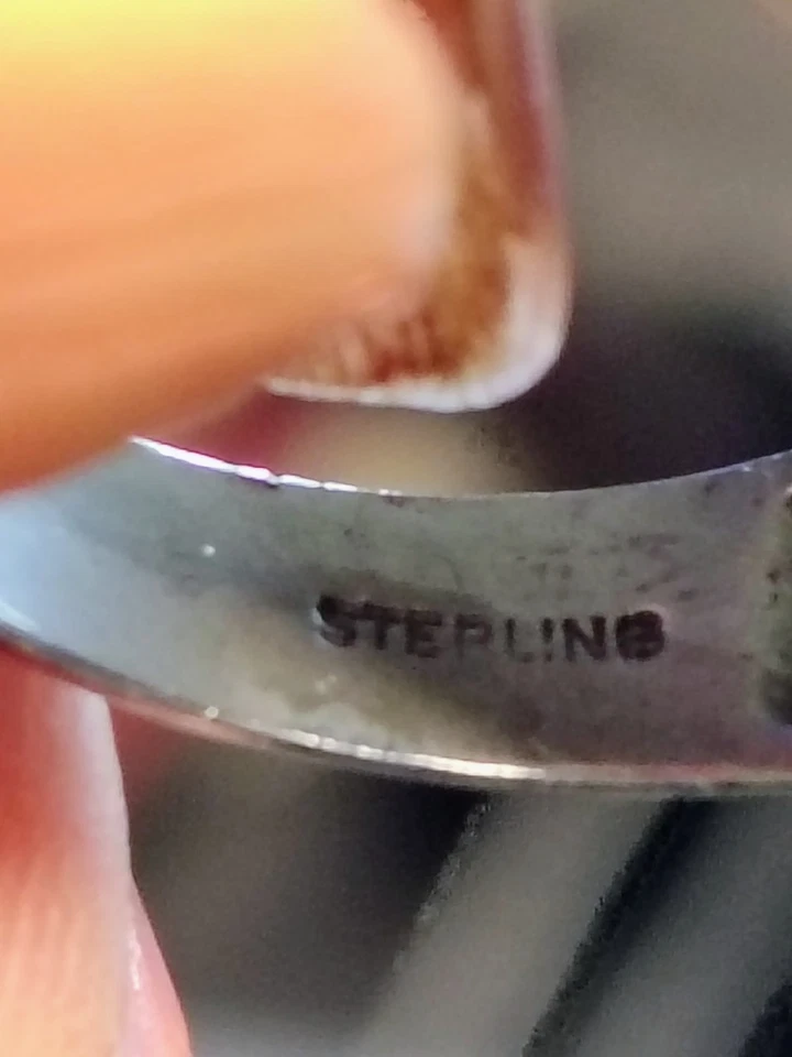 Anillo de plata esterlina vintage ojo de tigre para hombre talla 10 patrón tejido 6,91 g... Foto 3 de 4