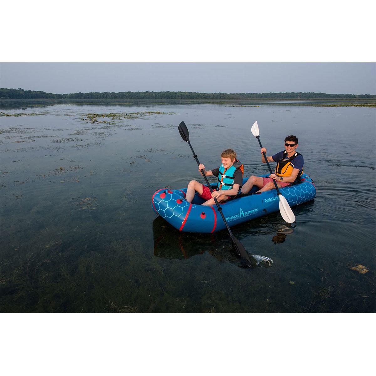 Advanced Elements Packlite+ Packraft Two Person Inflatable Kayak, Blue