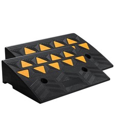 Heavy Duty Rubber Curb Ramp 2-Pack 5 Inch Driveway Threshold Ramp