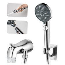 Tub Spout with Diverter Metal Bathtub Faucet with Sprayer High Pressure Chrome
