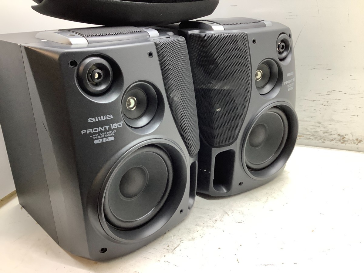 Aiwa Sx-anv8000 Front 180 4 Way Bass Reflex Speaker System Pair