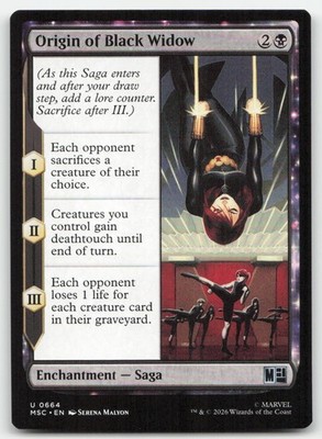 Origin of Black Widow 664 MSC Commander: Marvel Super Heroes Magic MTG NM