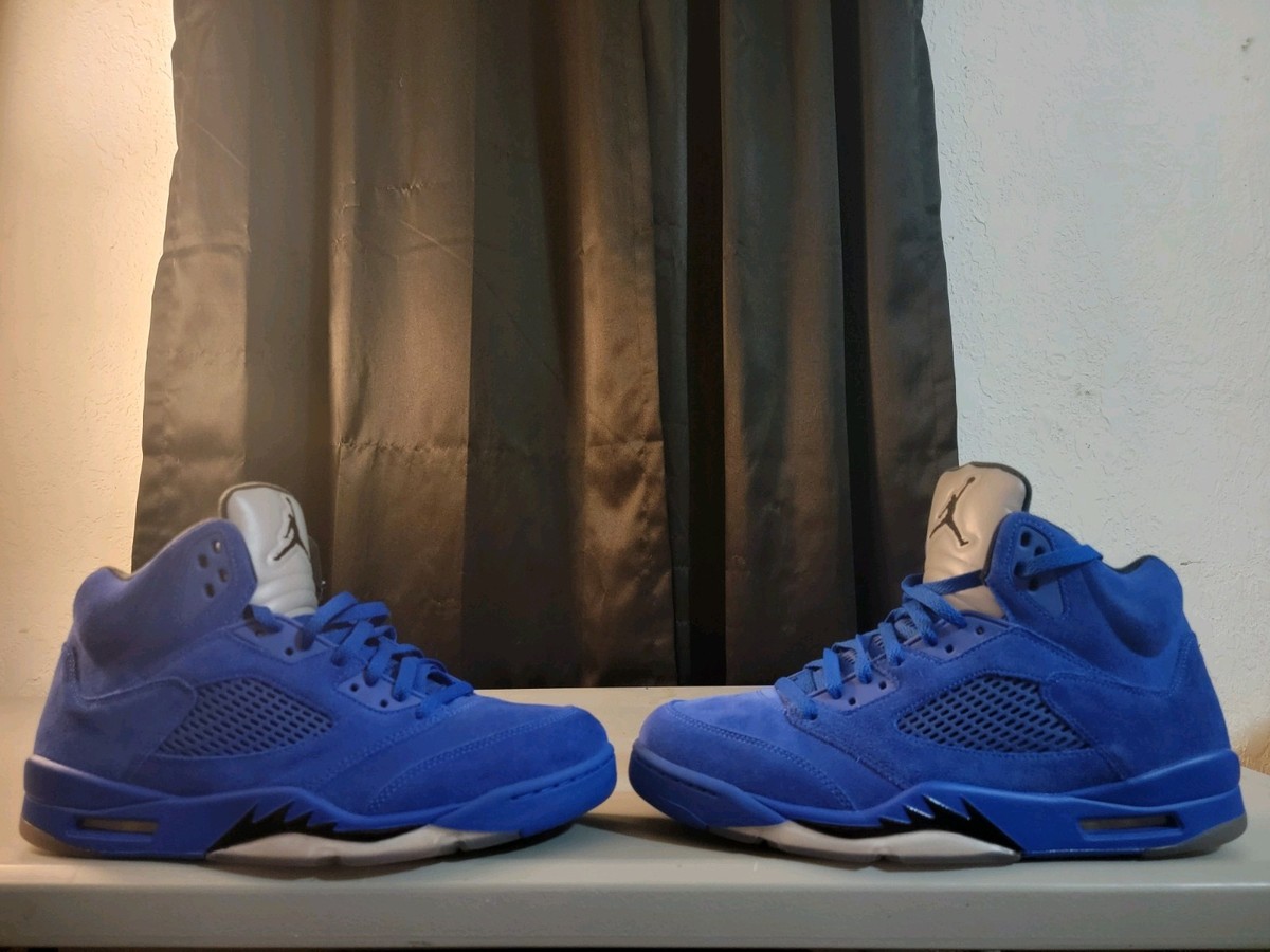 Air Jordan Retro 5. Game royal and black in color size 11.5 men