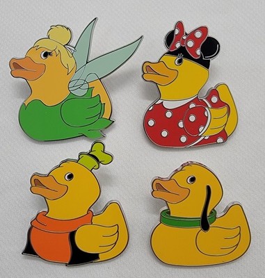 2025 Ducks of Disney Mystery Pin Lot of 4 Pins Tinker Bell Minnie Goofy Pluto 