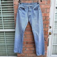 Vintage 80s Levis 501 Blue Denim Jeans Redline Selvedge Actual 31x32 TAG W34 