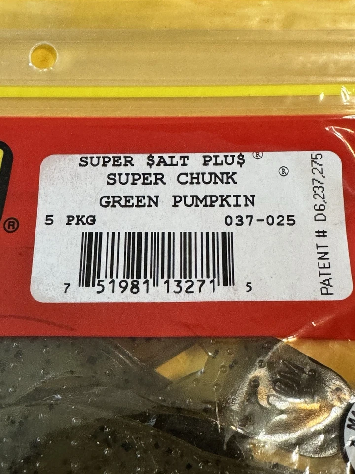 Zoom Super Chunk 3 1/2” Super Salt Plus Calabaza Verde Foto 2 de 3