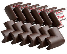 12 Pack Baby Corner Protectors Soft Edge Guards Furniture Safety Bumpers Brown