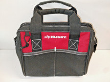 Husky 10" Zippered Tool Bag, Pre-Owned, Not Used, VGC! Red & Black.
