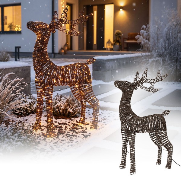 LED Rentier Innen AußEn Weihnachtsdeko Weihnachtsfigur Weihnachtsbeleuchtung-image