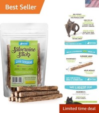 Natural Silvervine Cat Chew Sticks - 30 Pack for Oral Health Stress Relief