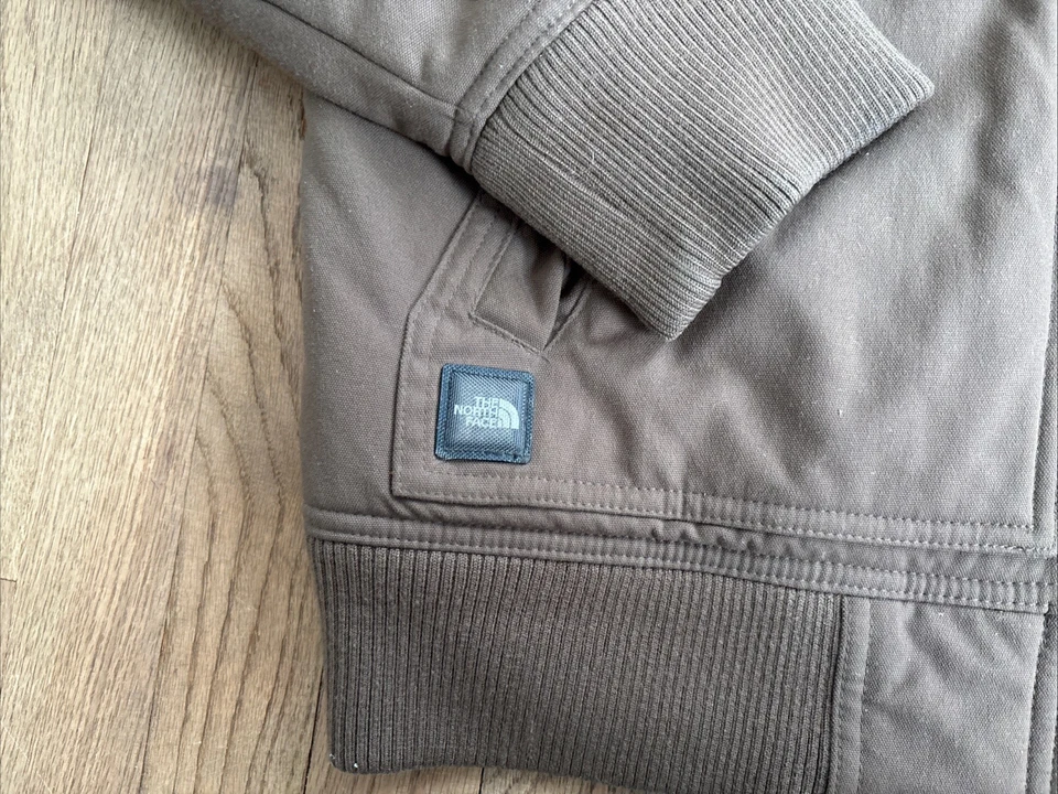 VTG The North Face Jacket A5 Series Men’s Small Brown Full Zip Headphone Pocket - Image 4 of 4