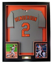 Gunnar Henderson Signed/Auto Orioles Baseball Jersey Framed Beckett 189457
