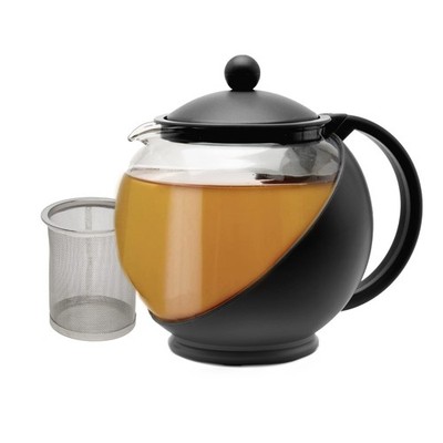 Half Moon Teapot with Removable Infuser, Glass Tea Maker with Reusable Fine M...