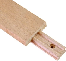 Wax Coated 18 Inches Wood Drawer Slide, Classic Traditional Wood Center Guide Tr