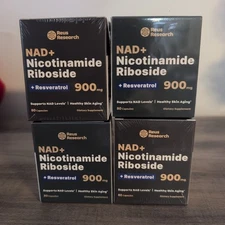 4 Pack - Nicotinamide Riboside Resveratrol NAD+ - Healthy Skin Aging |EXP 11/26|