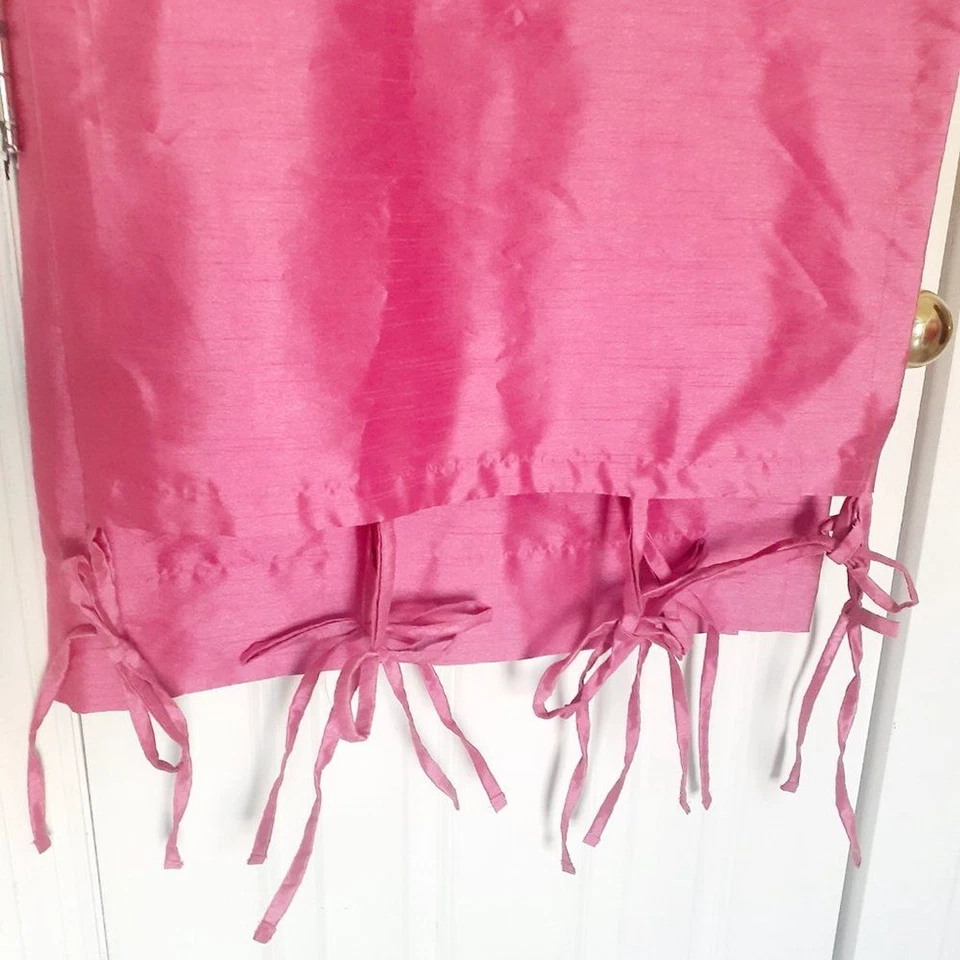 Cortina de janela Xhilaration rosa 1 painel gravatas na luz superior filtragem 63x42" - Imagem 4 de 4