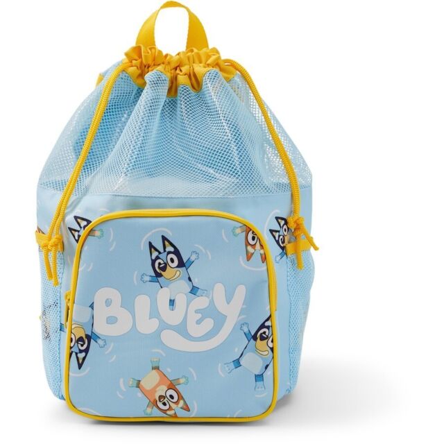 Bluey Kids Drawstring Swim Bag With Pockets