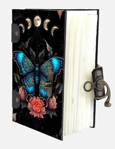 Handmade Printed Cardboard Journal Diary with Buckle Lock ( 7 x 5 Inch ) - Picture 4 of 4