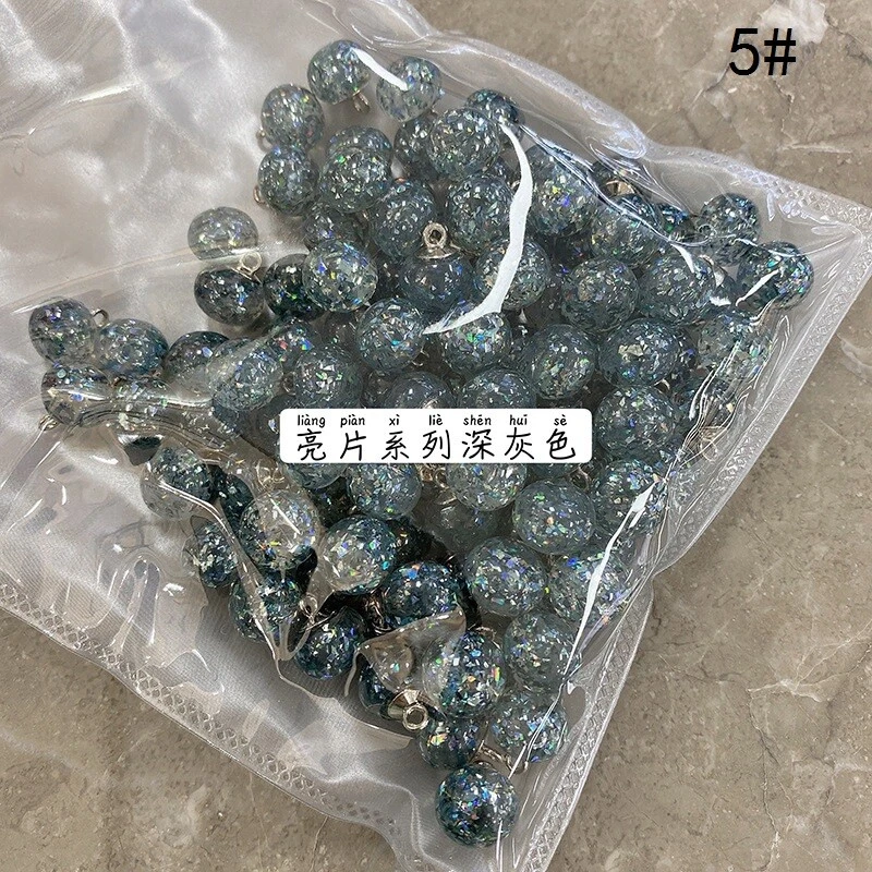 20X 10mm Crystal Bling Buttons Ball Shape Metal Shank Round Fasteners for Shirts - Image 3 of 4