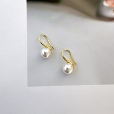 Elegant White Pearl Dangle Drop Earrings for Women,Pearl Earrings