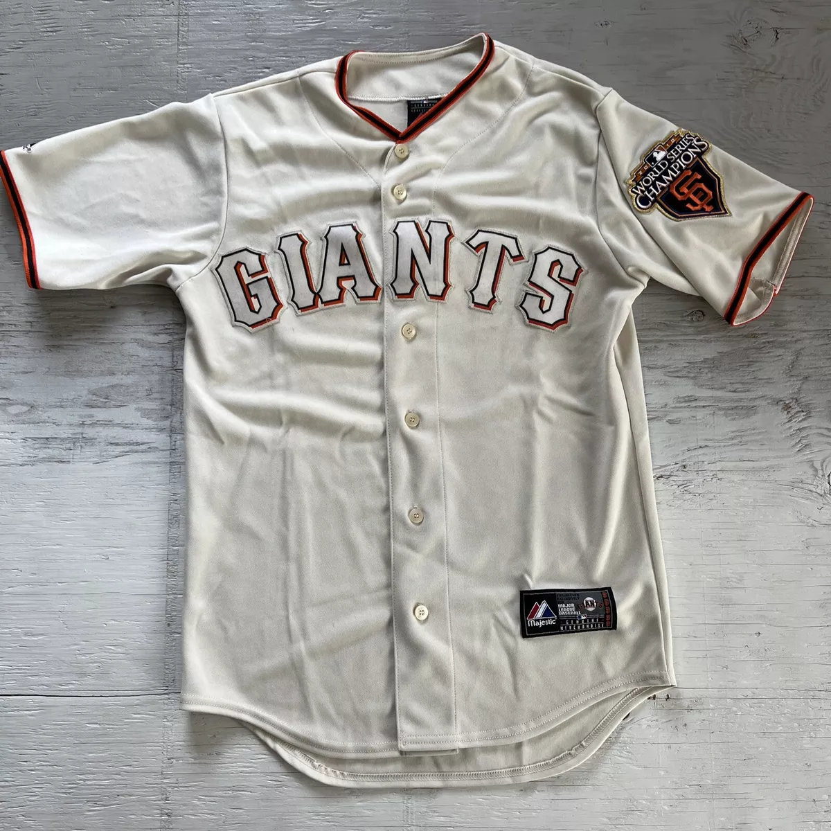 2010 San Francisco Giants World Series Ring Ceremony Distressed Jersey Sz  Small